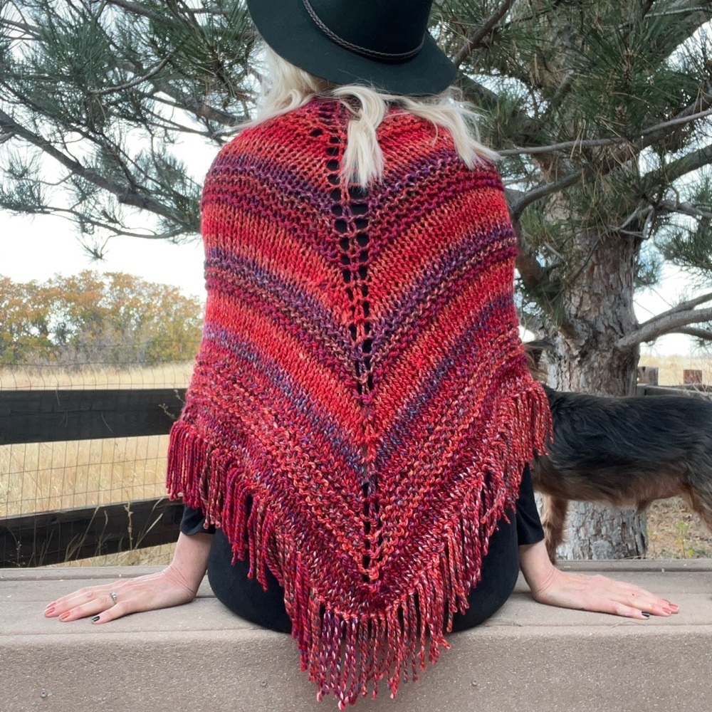 NWOT HAND KNIT SHAWL 100% Acrylic from Denmark Various Colors